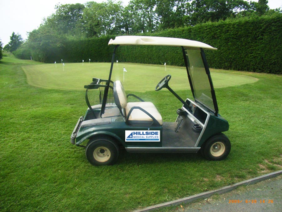 Hire one of the golf buggys
