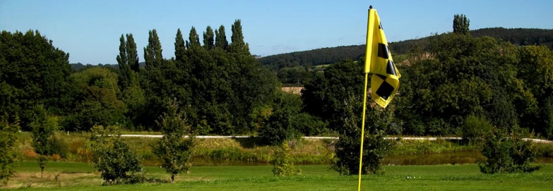 View from the 17th green over the 18th pond