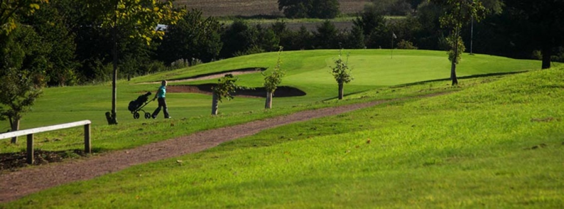 1st green from the 2nd tee